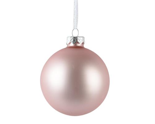 PALLINA DI NATALE IN VETRO ROSA CIPRIA OPACO 15 CM
