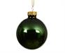 PALLINA DI NATALE IN VETRO LUCIDO VERDE PINO 10 CM