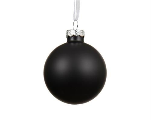 PALLINA DI NATALE IN VETRO OPACO NERA 15 CM