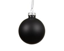 PALLINA DI NATALE IN VETRO OPACO NERA 15 CM