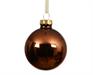 PALLINA DI NATALE IN VETRO MARRONE ESPRESSO LUCIDO 15 CM