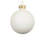 PALLINA DI NATALE IN VETRO BIANCO LANA OPACO 15 CM