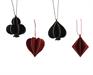 PENDENTE NATALIZIO SEMI CARTE IN LEGNO ROSSO/NERO 6,5CM ASSORTIT