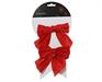 FIOCCO ROSSO CON PAILLETTES 13X12 CM 2 PZ