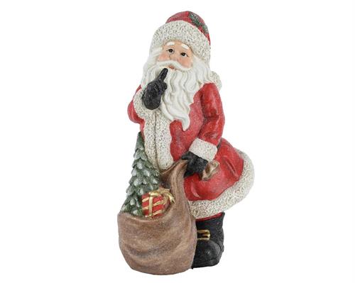 BABBO NATALE CON SACCO E REGALI IN TERRACOTTA H.60X30,5X35,5 CM