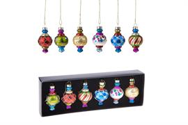 PENDENTI NATALIZI SFERE 7 CM 6 PZ