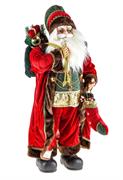 BABBO NATALE CON GILET VERDE 45 CM