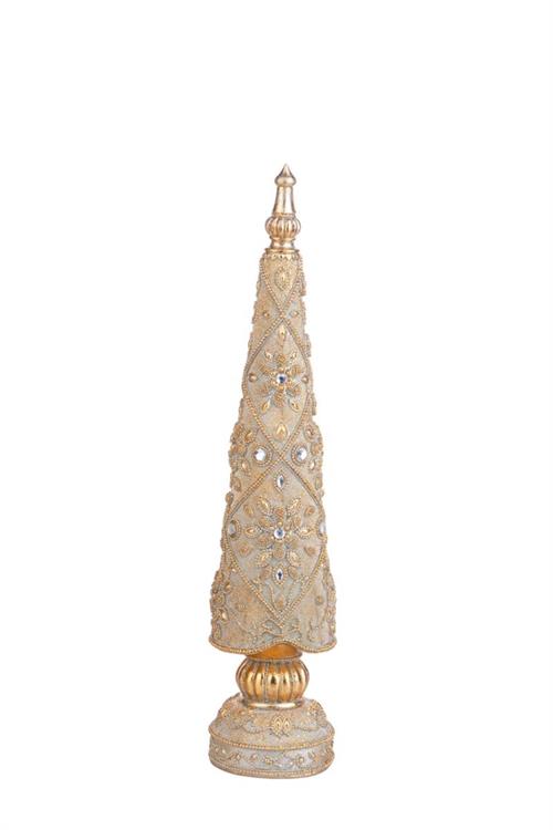 CONO DECORATIVO CON STRASS H.46 CM