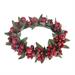 GIROCANDELA CON BACCHE ROSSE 10 CM