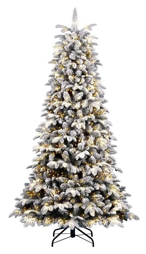 ALBERO DI NATALE INNEVATO 240 CM PARCO LUMINOSO 4700 LED CALDO