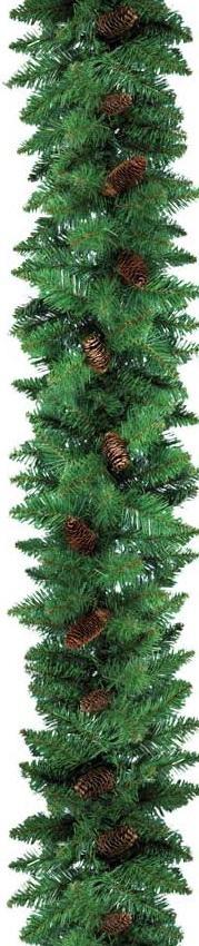 GHIRLANDA IN PVC CON PIGNE 2,70 MTX30 CM
