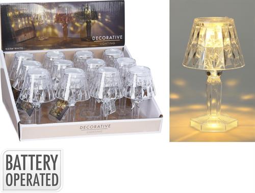 MINI LAMPADA LED TRASPARENTE 11 CM A BATTERIA