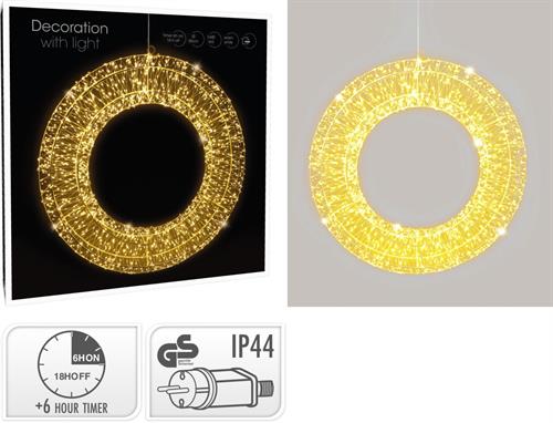 CORONA DI NATALE 1440 LED BIANCO CALDO Ø 50 CM