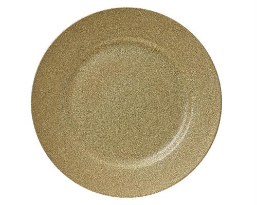 PIATTO DECORATIVO IN PP ORO GLITTER 33 CM