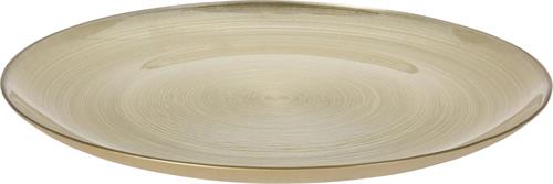PIATTO VETRO 32X2CM ORO