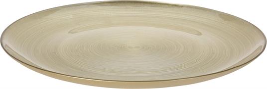 PIATTO VETRO 32X2CM ORO