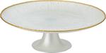 ALZATA VETRO 28CM BIANCO/ORO