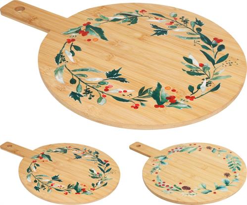 TAGLIERE BAMBU NATALE 35 CM ASSORTITO