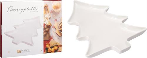 VASSOIO FORMA ALBERO DI NATALE IN PORCELLANA 34 CM