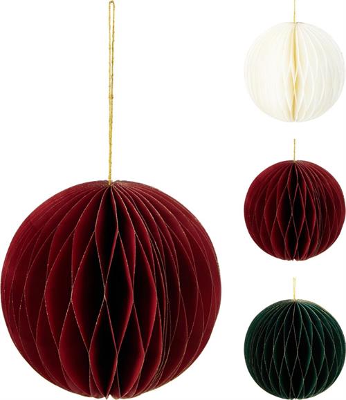 SFERA IN CARTA CON GLITTER 15 CM COLORE ASSORTITO