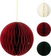 SFERA IN CARTA NIDO D'APE CON GLITTER 25 CM ASSORTITA