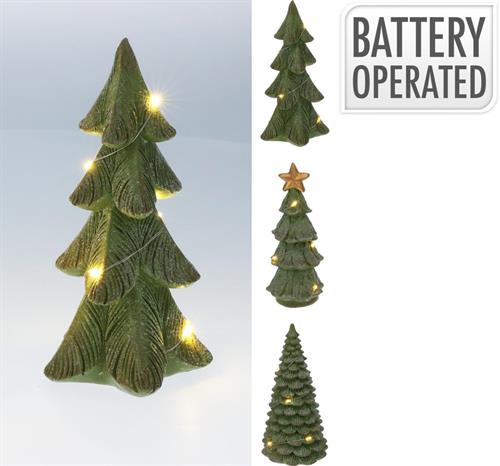 ALBERO DI NATALE VERDE LUMINOSO LED BIANCO CALDO 15 CM ASSORTITO