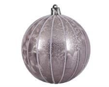 PALLINA DI NATALE ROSA DECORATA 8 CM