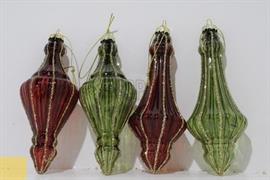 PENDENTE NATALIZIO IN VETRO 15 CM ASSORTITO