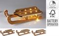 SLITTA LEGNO CON LED 30 CM ASSORTITA