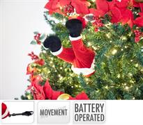 GAMBE BABBO NATALE CON MOVIMENTO 35 CM PER ALBERO