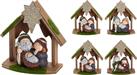 NATIVITA' IN LEGNO E RESINA 15 CM ASSORTITA