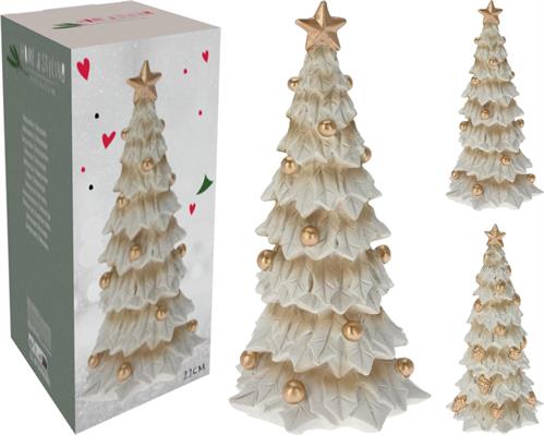 ALBERO RESINA CREMA 10X22 CM ASSORTITO