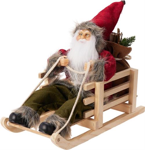 BABBO NATALE SU SLITTA 25 CM