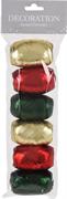 NASTRI CHIUDIPACCO ORO ROSSO VERDE 6 PZ 5MM X 10MT