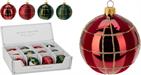 PALLINA DI NATALE IN VETRO GLITTER ORO 8 CM COLORE ASSORTITO