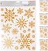 STICKERS NATALIZI FIOCCHI DI NEVE/ STELLE ORO ASSORTITI