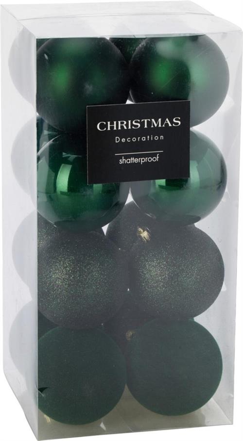 PALLINE DI NATALE VERDE 16 PZ 8 CM