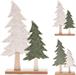 ALBERI FELTRO CON BASE IN LEGNO 24 CM ASSORTITO