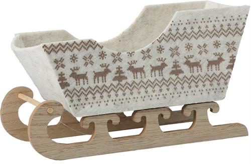 SLITTA IN  LEGNO E FELTRO 12 CM ASSORTITA