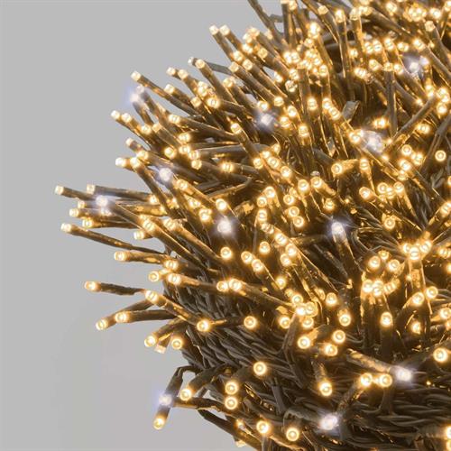 LUCI DI NATALE 2000 MINILED BIANCOCALDO+FLASHLED FREDDO 30MT