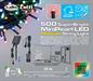 LUCI DI NATALE MINI PERLE 500 LED MULTICOLOR+PANNELLO SOLARE 25M