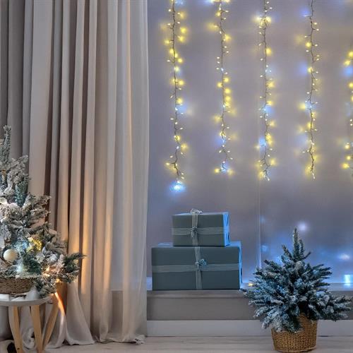LUCI DI NATALE A TENDA 1152 LED BIANCO  CALDO + FREDDO 24 STRING