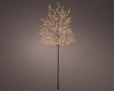 ALBERO NERO LUMINOSO IN PVC 480 MICROLED BIANCO CALDO H.150CM