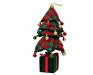 ALBERELLO CON DECORO SCOZZESE E BASE PACCO REGALO H.45X18 CM