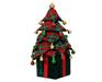 ALBERELLO CON DECORO SCOZZESE E BASE PACCO REGALO H.70X25 CM