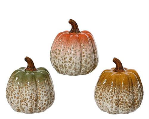 ZUCCA IN CERAMICA SMALTATA H.14,6X13,5 CM ASSORTITA