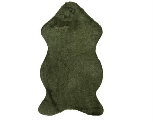 TAPPETO IN PELLICCIA SINTETICA VERDE 90X50X2,5 CM