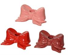 PORTACANDELA IN CERAMICA SMALTATA FORMA FIOCCO H.5,6X13,1 CM 1 P