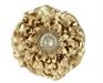 FIORE DI ZINNIA ORO GLITTER 10X3 CM