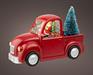 AUTO NATALIZIA CON BABBO NATALE LUMINOSA 4 LED BIANCO CALDO